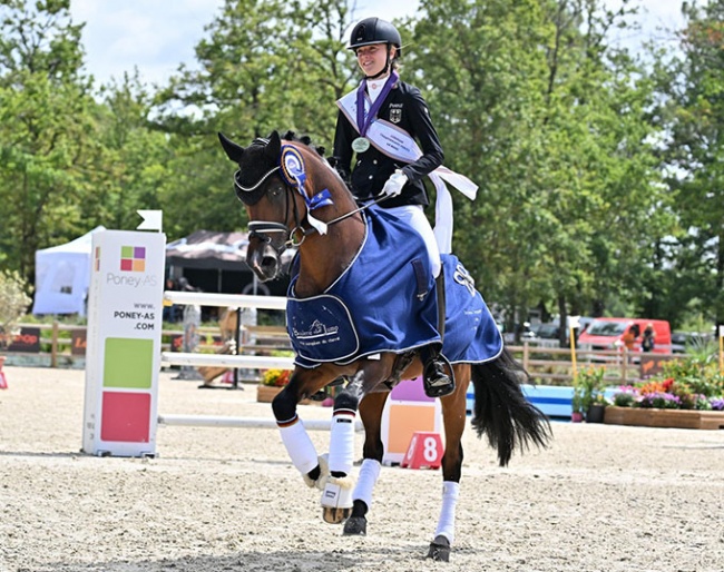 Triple gold for Lilly Marie Collin and Cosmo Callidus at the 2023 European Pony Championships :: Photo © Les Garennes