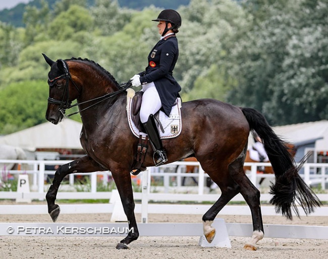 Valentina Pistner and Flamboyant at the 2023 European Young Riders Championships :: Photo © Petra Kerschbaum