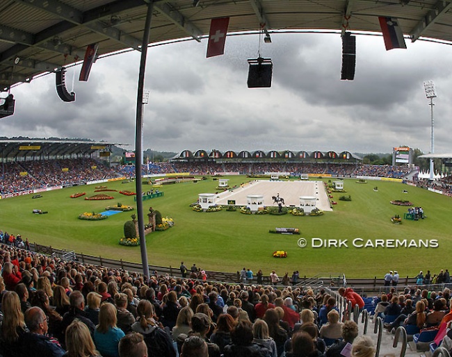 Dressage in the Aachen main stadium: this happened most recently for the 2006 World Equestrian Games and 2015 European Dressage Championships :: Photo © Dirk Caremans