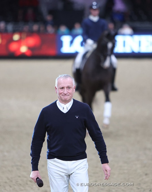 Richard Davison in the "Dressage Unwrapped" Masterclass at the 2022 London International Horse Show :: Photo © Astrid Appels