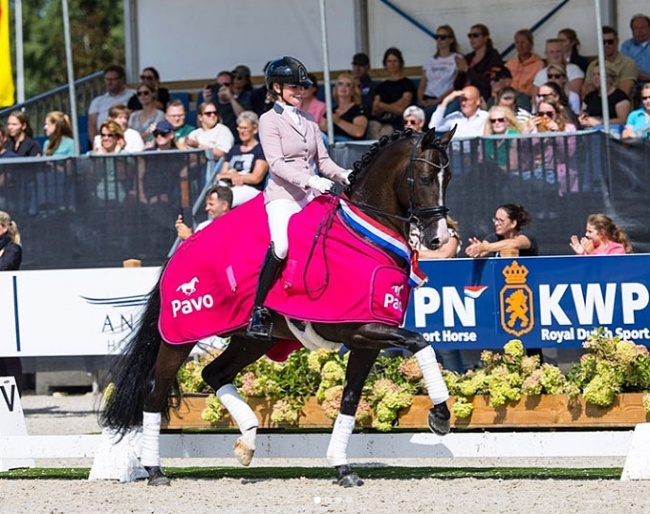 Renate van Uytert-van Vliet and Extreme U.S. win the 2023 Pavo Cup Finals for 4-year olds :: Photos © Equigeniek