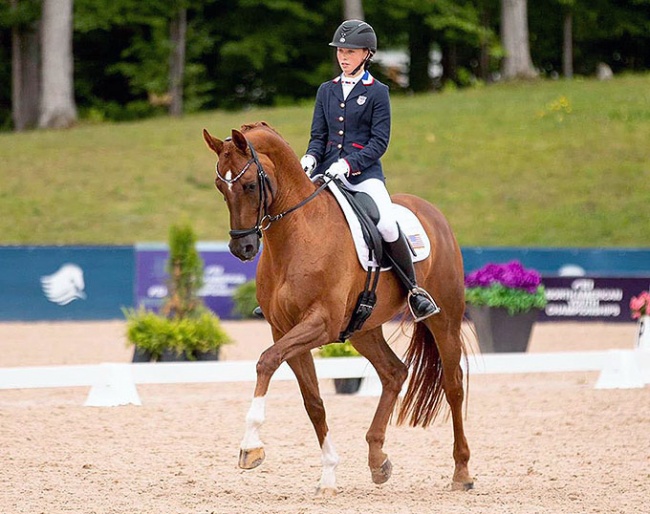 Sienna Rowe and Lightfire Just Do It win individual gold at the 2023 North American Junior Riders Championships :: Photo © KTB Creative Group