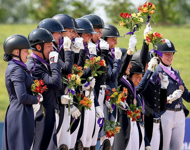 The young riders team podium at the 2023 North American Youth Championships :: Photo © KTB Creative Group