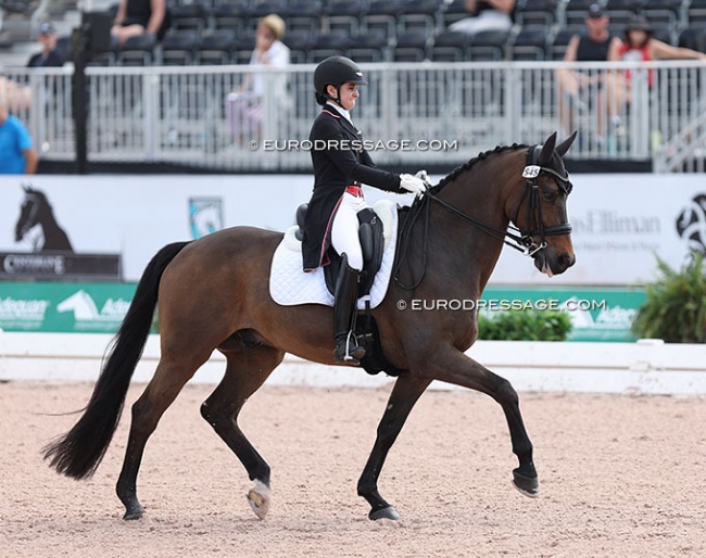 Canadian Brooke Mancusi on Arthur at the 2023 CDI Wellington :: Photo © Astrid Appels