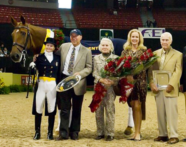 Brentina's retirement at the 2009 World Cup Finals with Debbie and Bob McDonald, Peggy Thomas, Jane Thomas and Parry Thomas :: Photo © Shannon Brinkman