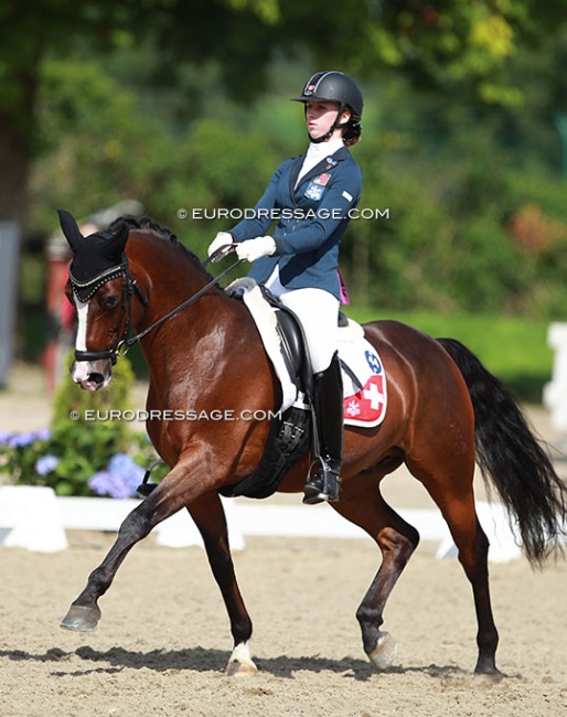 Charlotte Rogerson and Vincento Royal at the 2014 European Pony Championships :: Photo © Astrid Appels
