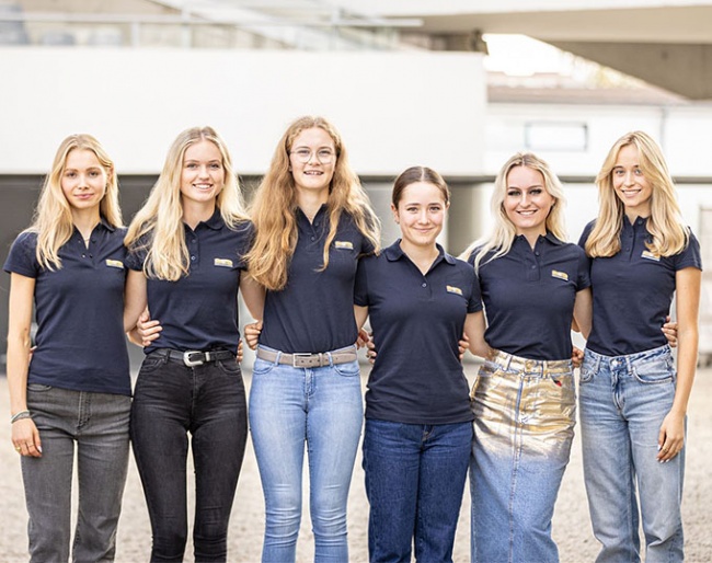 Laura Laustsen (SWE), Nina zur Lage (GER), Leonie Koch (GER), Emma Grandits (SUI), Jette de Jong (BEL) and Capri Marie Raum (GER) :: Photo © CHIO Aachen