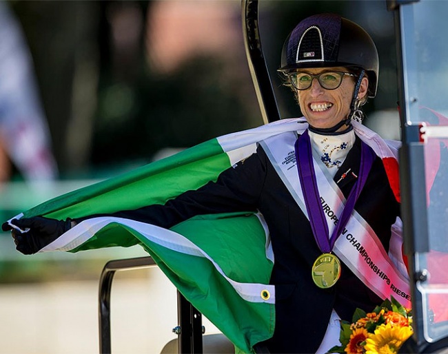 Kur gold for Sara Morganti in Grade I at the 2023 European Para Dressage Championships :: Photo © Digishots