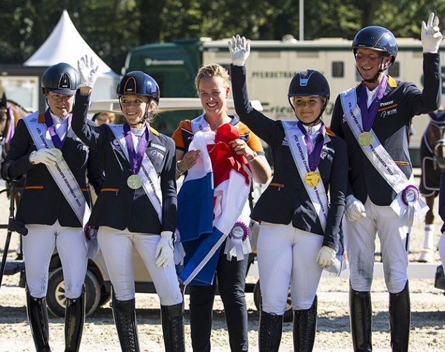Team gold for The Netherlands at the 2023 European Para Dressage Championships :: Photo © FEI