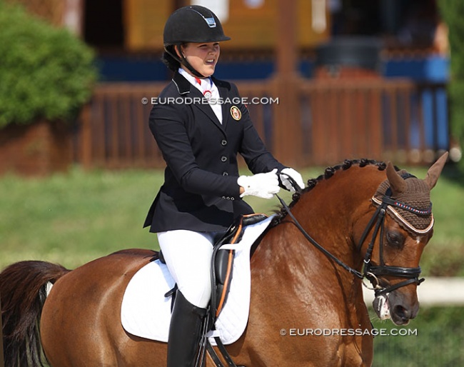 Ingrid Rimestad and Jumanji at the 2013 European Pony Championships :: Photo © Astrid Appels