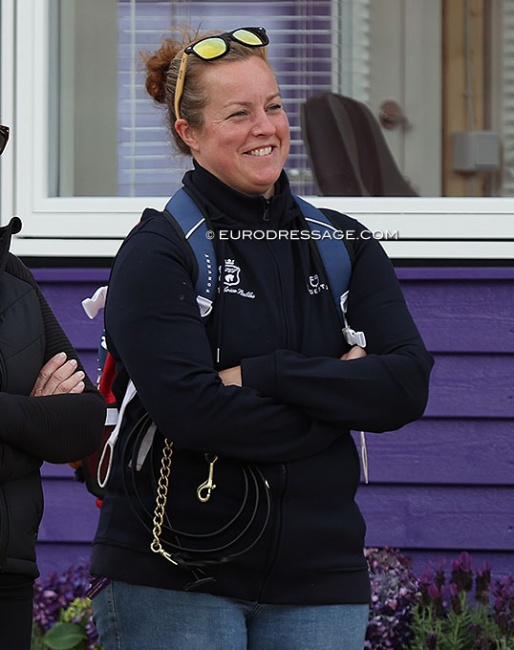Claire James at the 2022 World Championships in Herning where she groomed for Fie Skarsoe (LUX) :: Photo © Astrid Appels