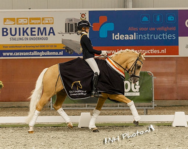 Bo Leijten on Durello wins the 4-year old division at the 2023 Dutch Young Pony Championships :: Photo © NH Photo