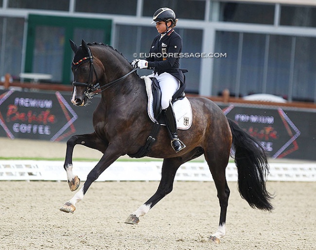 Dorothee Schneider and Faustus at the 2021 European Dressage Championships :: Photo © Astrid Appels