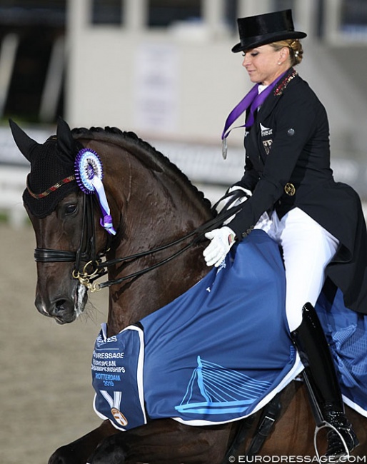 Dorothee Schneider and Showtime in the career highlight competition: the 2019 European Championships in Rotterdam: Photo © Astrid Appels