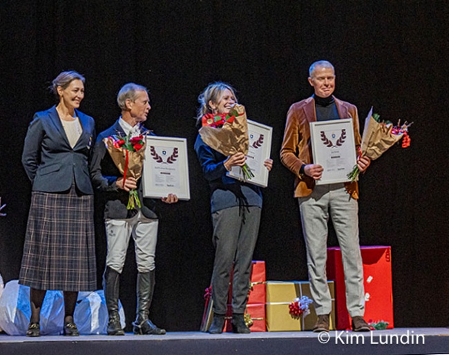 Rolf-Göran Bengtsson, Piia Pantsu, and Jan Brink Named "Swedish Elite Rider" at the Riders Gala in Stockholm :: Photo © Kim Lundin