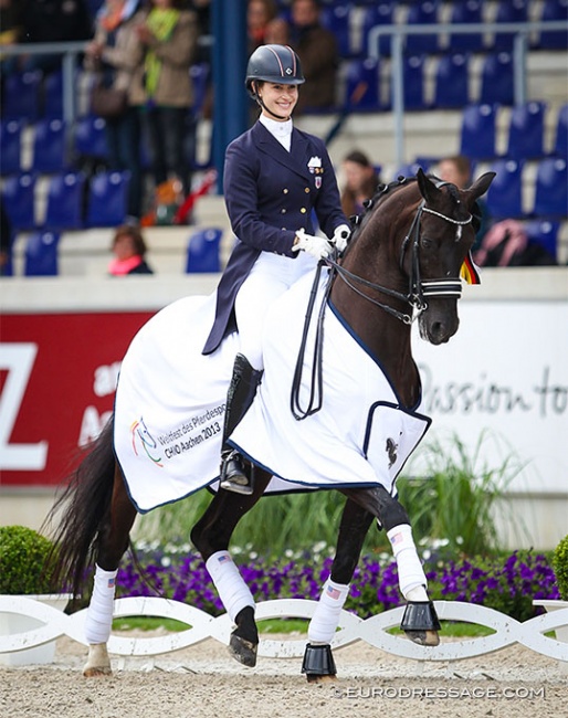 Caroline Roffman and Sagacious HF at the 2013 CDIO Aachen :: Photo © Astrid Appels