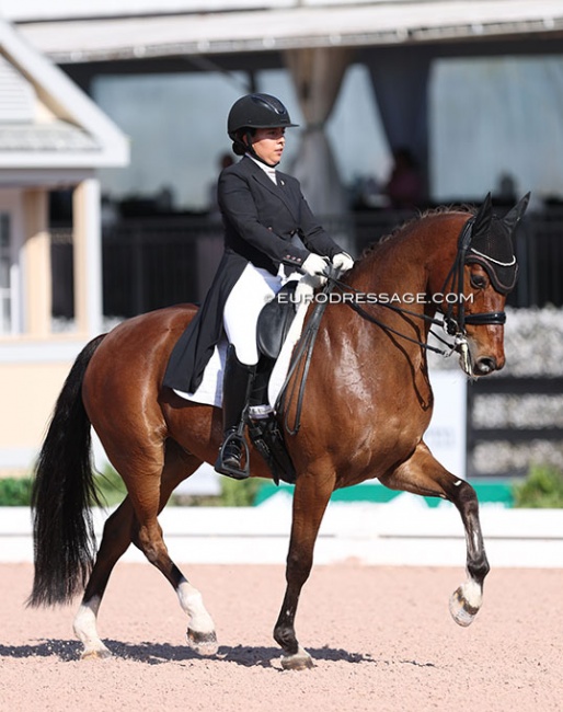 Rotem Ibrahimzadeh and Glorieus at the 2023 Palm Beach Dressage Derby :: Photo © Astrid Appels