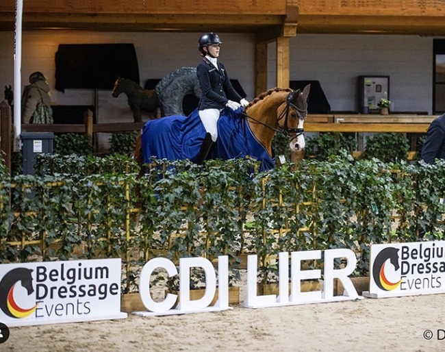 Lilli von Helldorff and Tropensonne made it three out of three in the children division at the 2024 CDI Lier :: Photo © Digishots