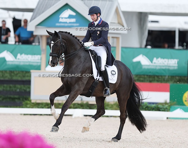 Kevin Kohmann and Dünensee at the 2024 Palm Beach Dressage Derby, riding for a ticket to Riyadh :: Photo © Astrid Appels
