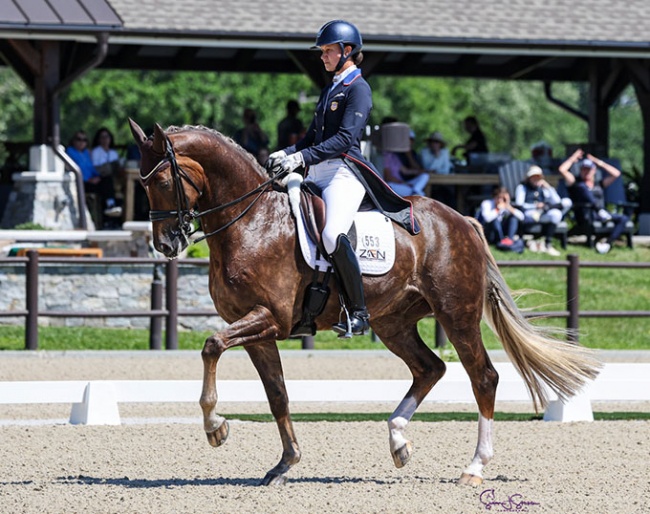 Adrienne Lyle and Helix in the 4* Grand Prix at the 2024 CDI Myakka City :: Photo © Sue Stickle