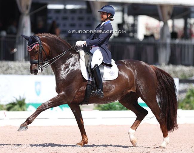 Anna Buffini and Davinia La Douce at the 2023 Palm Beach Derby CDI-W :: Photo © Astrid Appels