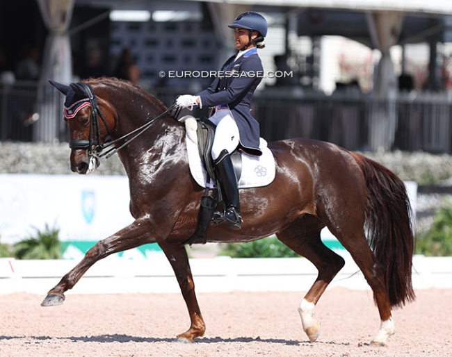 Anna Buffini and Davinia La Douce at the 2023 Palm Beach Derby CDI-W :: Photo © Astrid Appels