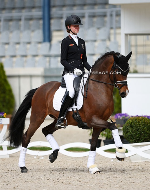 Lilly Collin and Cosmo Callidus at the 2023 CDI Aachen Festival 4 Dressage :: Photo © Astrid Appels