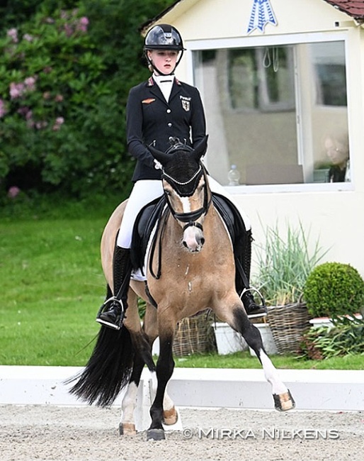 Leni-Sophie Gosmann on pony Diamantini at the 2024 CDIO-PJYR Hagen. She is also nominated on the Children's team with horse Filippa AW :: Photo © Mirka Nilkens