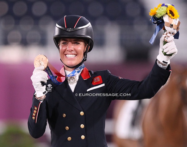 Charlotte Dujardin won team and individual bronze at the 2021 Tokyo Olympics :: Photo © Astrid Appels