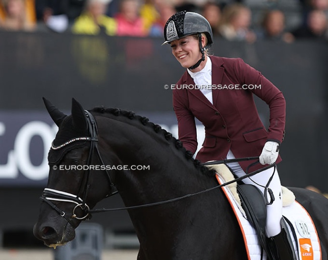 Jessica Lynn Thomas on Maddox Mart at the 2022 World Young Horse Championships :: Photo © Astrid Appels