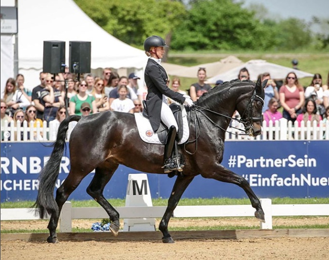 Jessica von Bredow-Werndl and Tamino in the Nurnberger Burgpokal qualifier in Munich in 2023 :: Photo © 