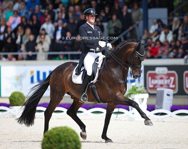 Frederic Wandres and Bluetooth edged out Ingrid Klimke for a third team spot at the 2024 CDIO Aachen :: Photo © Astrid Appels