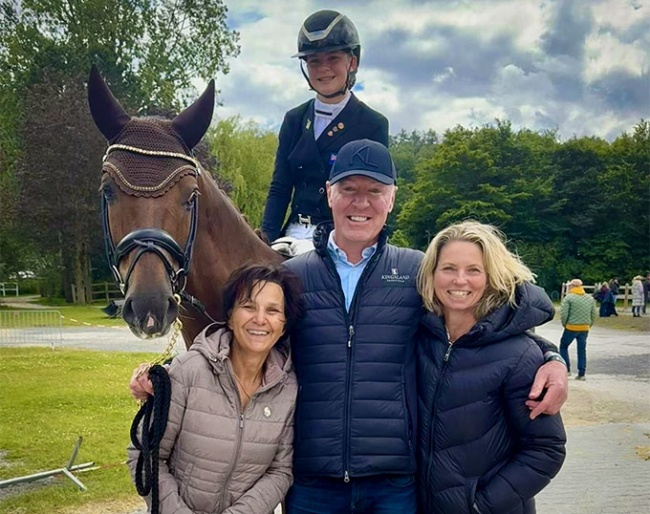 Abby Weel on Santiago-H at the 2024 CDIO-PJYR Hagen Future Champions with Viola Abrahams, Matthew Dowsley and Eva Möller