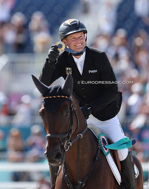 Michael Jung wins individual Olympic gold in eventing at the 2024 Paris Olympics :: Photos © Astrid Appels