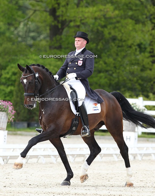 Johan Rockx on his home bred Verdi de la Fazenda at the 2013 CDI Roosendaal :: Photo © Astrid Appels