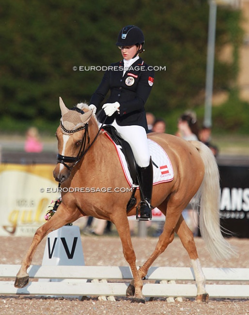 Nicola Ahorner and Dynasty at the 2015 European Pony Championships in Malmo :: Photo © Astrid Appels