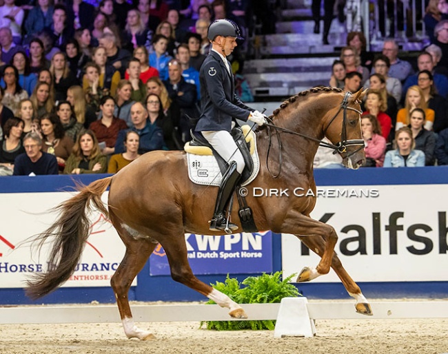 Hans Peter Minderhoud and King Karim at the 2020 KWPN Stallion Licensing :: Photo © Dirk Caremans