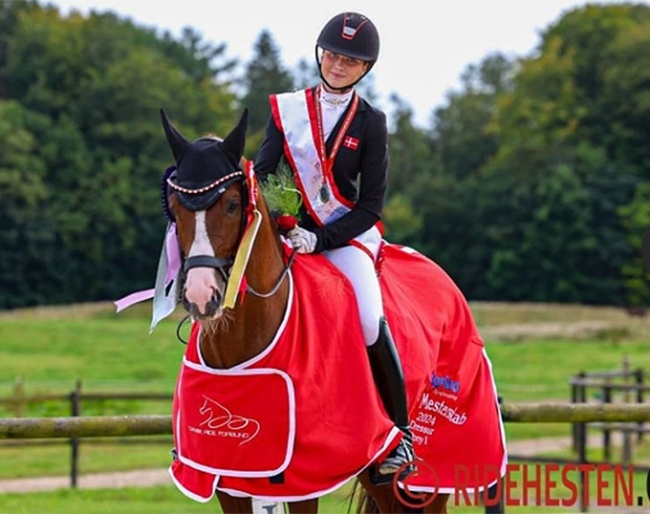 Sofia Rosenkilde and Cosmo Royale win the 2024 Danish Pony Championships :: Photo © Ridehesten