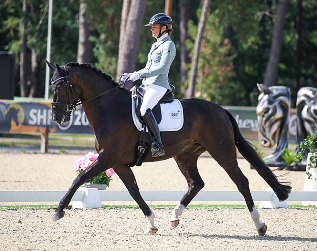 Jessica Michel and Thor de Hus at the 2024 French Young Horse Championships :: Photo © PSV/SHF