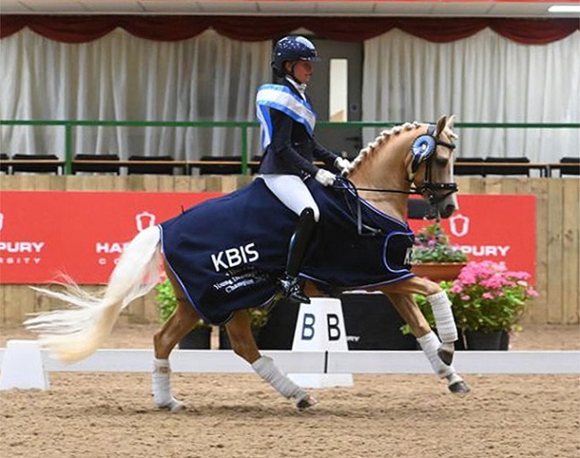 Sofia Jankiewicz on Wonder Boy III at the 2024 British Young Pony Championships :: Photos © Kevin Sparrow
