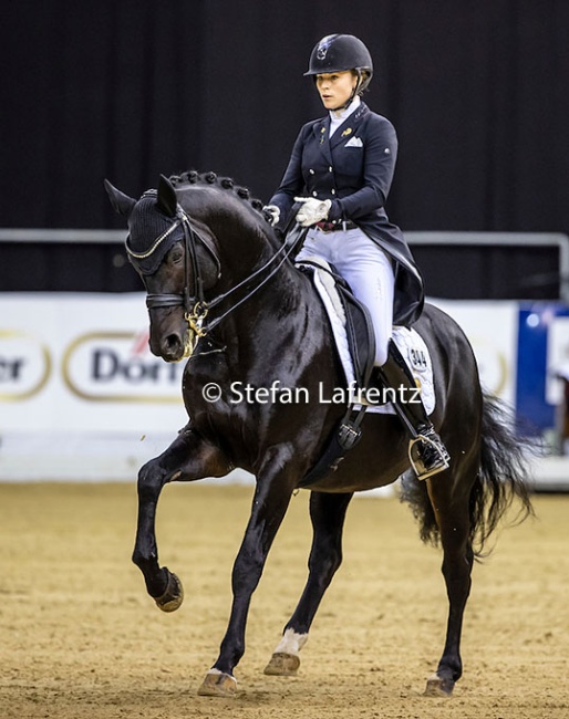 Lena Hassmann on Grey Flanell at the 2020 Oldenburg Agravis Cup :: Photo © Stefan Lafrentz