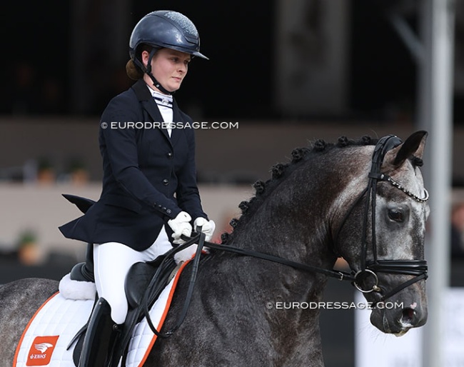 Phoebe Peters and Everest at the 2023 World Young Horse Championships :: Photo © Astrid Appels