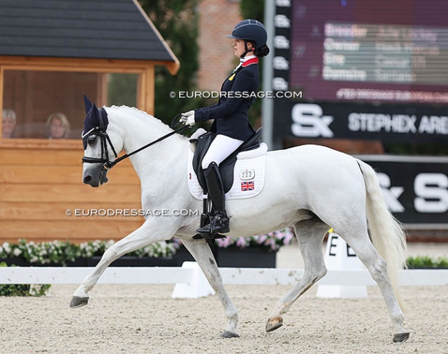 Ella competing on the British team at the 2024 European Pony Championships in Opglabbeek (BEL) :: Photo © Astrid Appels