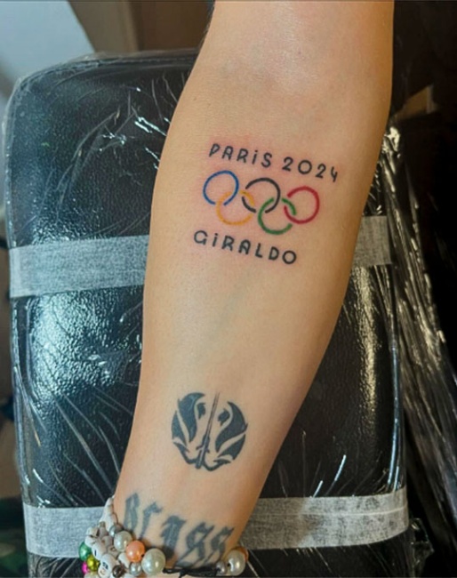 Abi Lyle's Olympic tattoo