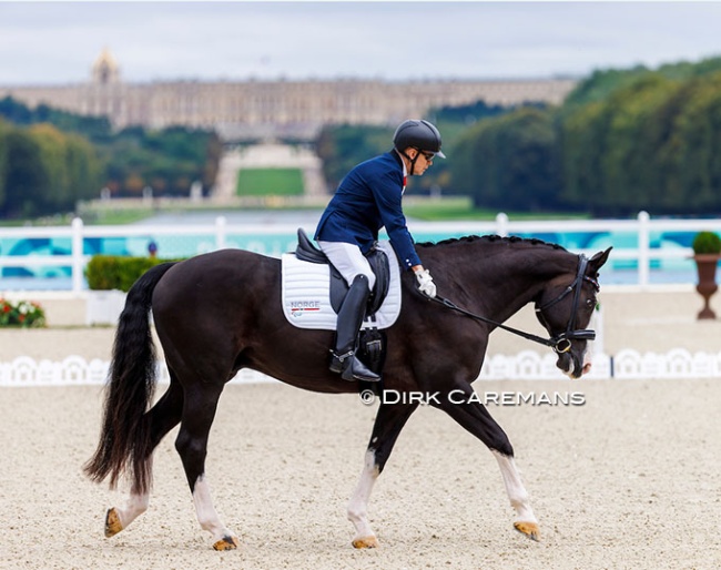 Jens Lasse Dokkan, a Grade I rider from Norway, has competed in every single Paralympics since 1996, in Paris again on his faithful DWB gelding Aladdin :: Photo © Hippofoto