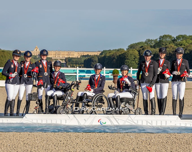 The team podium at the 2024 Paralympic Games :: Photo © Dirk Caremans