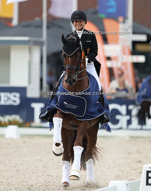 Charlott Maria Schürmann on Life Time at the 2024 World Young Horse Championships :: Photo © Astrid Appels