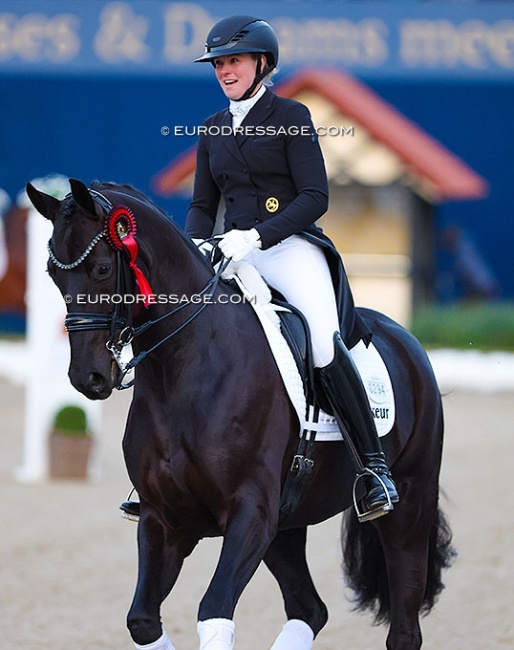Katharina Hemmer and Slaide at the 2024 Louisdor Cup qualifier in Hagen in April :: Photo © Astrid Appels
