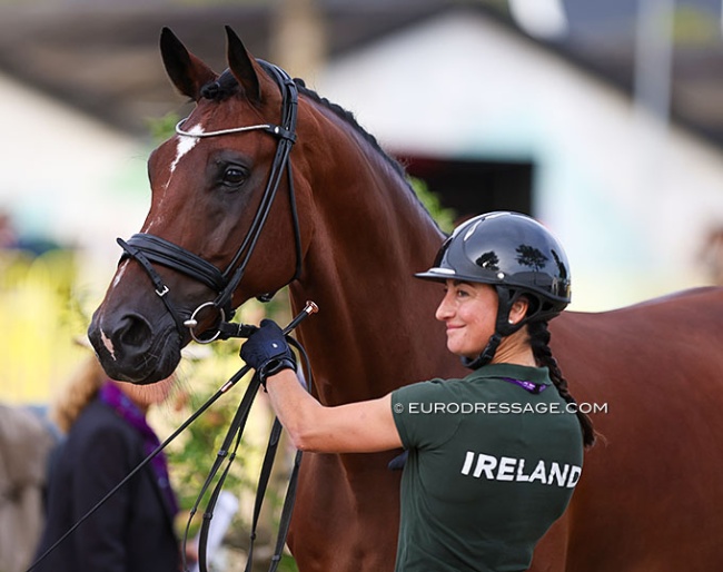 Sorrell Klatzko and her Irish team horse Turbo at the 2022 World Championships in Herning:: Photo © Astrid Appels