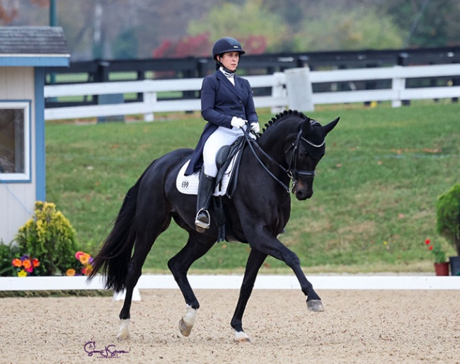 Kate Fleming-Kuhn and Franzsis HSR produced the only plus-70% score to capture the Prix St. Georges Championship :: Photo © Sue Stickle